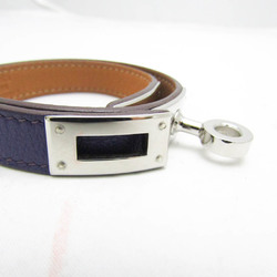 Hermes Kelly De Bourtour Leather,Metal Bangle Purple