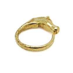 Hermes Cheval Metal Casual Band Ring Gold