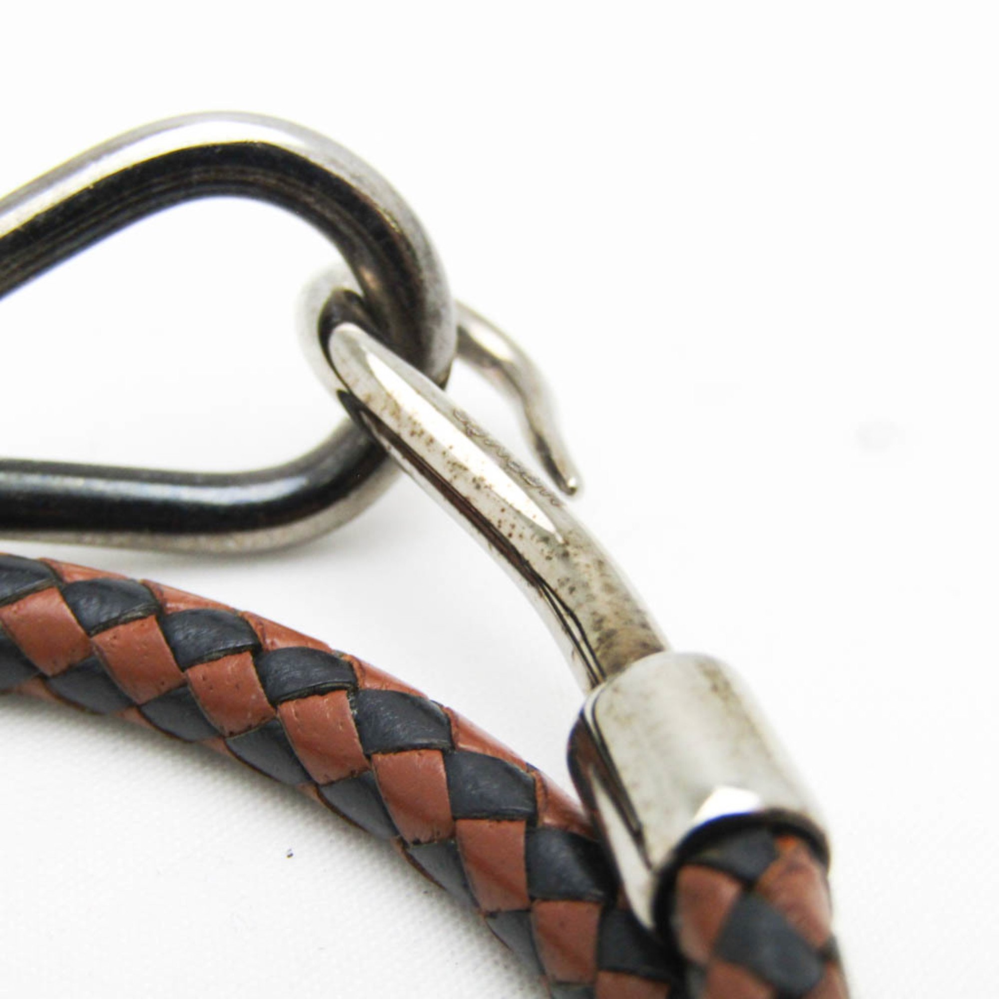 Hermes Jumbo Braided Choker Leather,Metal Bangle Black,Brown