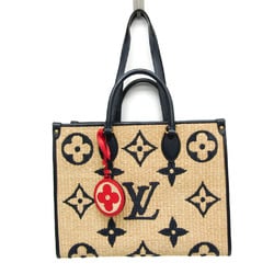 Louis Vuitton On The Go MM Giant Monogram M57723 Women's Handbag,Tote Bag Beige,Navy