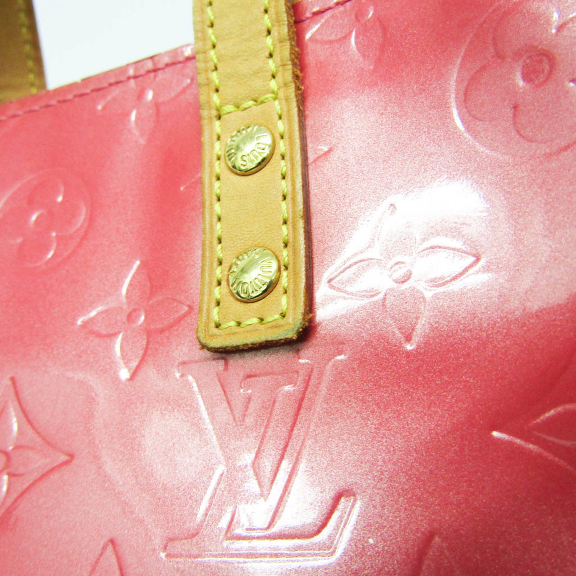 Louis Vuitton Monogram Vernis Reade PM M9132F Women's Handbag Framboise