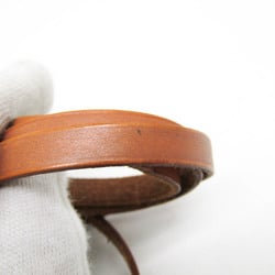 Hermes API III Long Leather Charm Bracelet Brown