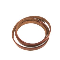 Hermes API III Long Leather Charm Bracelet Brown