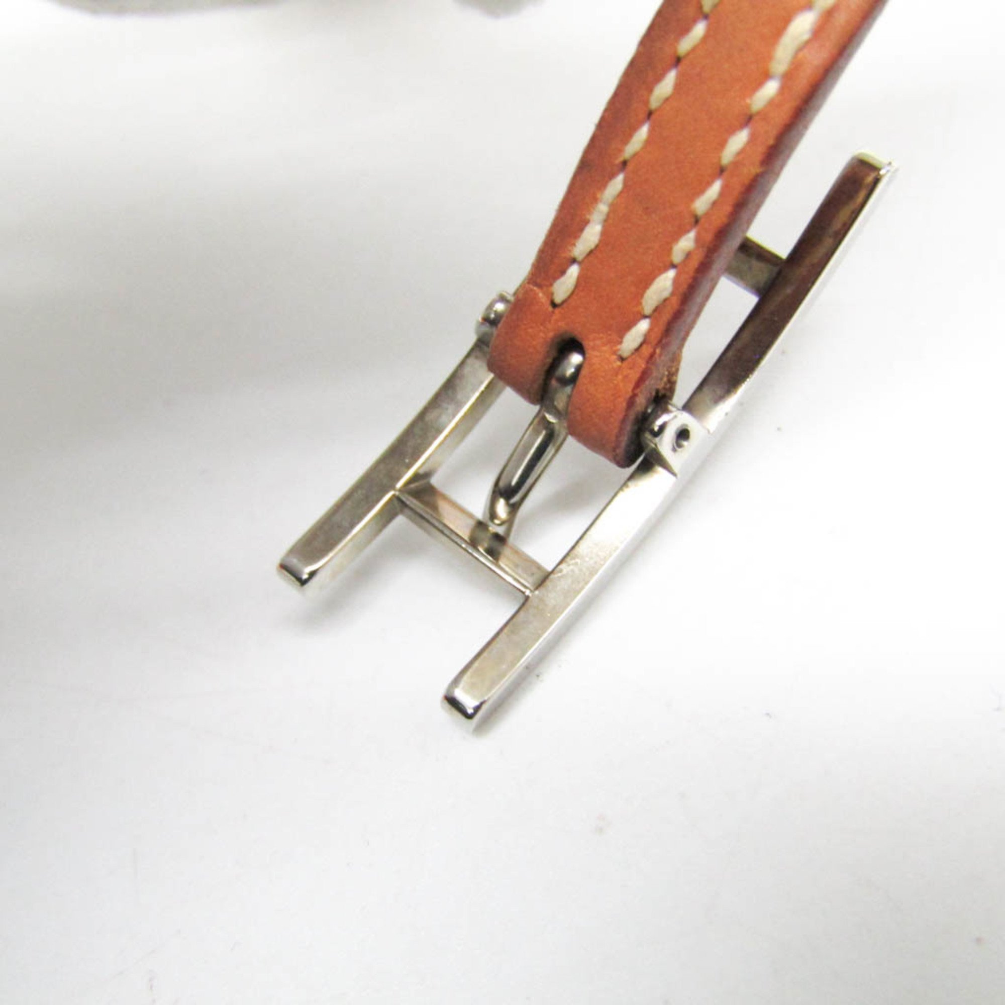 Hermes API III Long Leather Charm Bracelet Brown