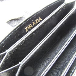 Prada SAFFIANO METAL 1MC211 Leather Card Case Black