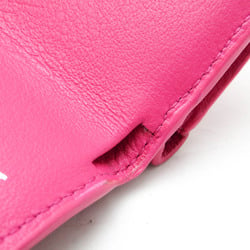 Balenciaga Paper Mini 391446 Women's Leather Wallet (tri-fold) Pink