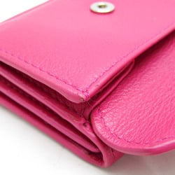 Balenciaga Paper Mini 391446 Women's Leather Wallet (tri-fold) Pink