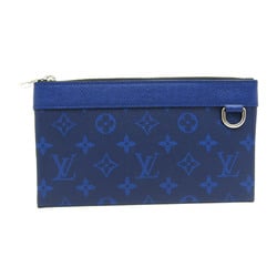 Louis Vuitton Taiga Pochette Discovery PM M30278 Men's Clutch Bag Cobalt