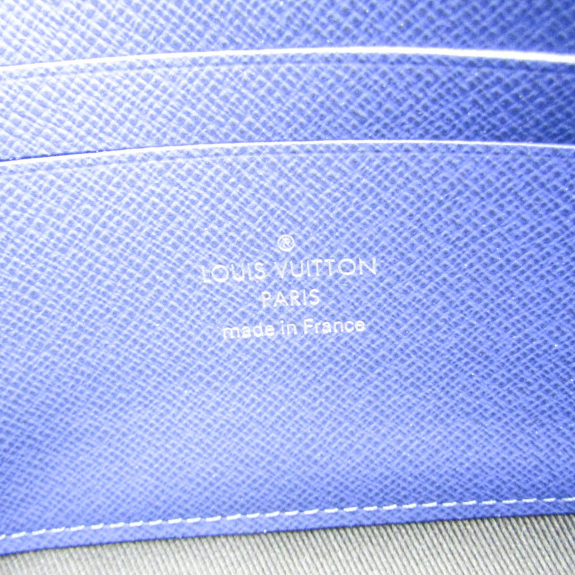 Louis Vuitton Taiga Pochette Discovery PM M30278 Men's Clutch Bag Cobalt