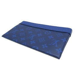 Louis Vuitton Taiga Pochette Discovery PM M30278 Men's Clutch Bag Cobalt