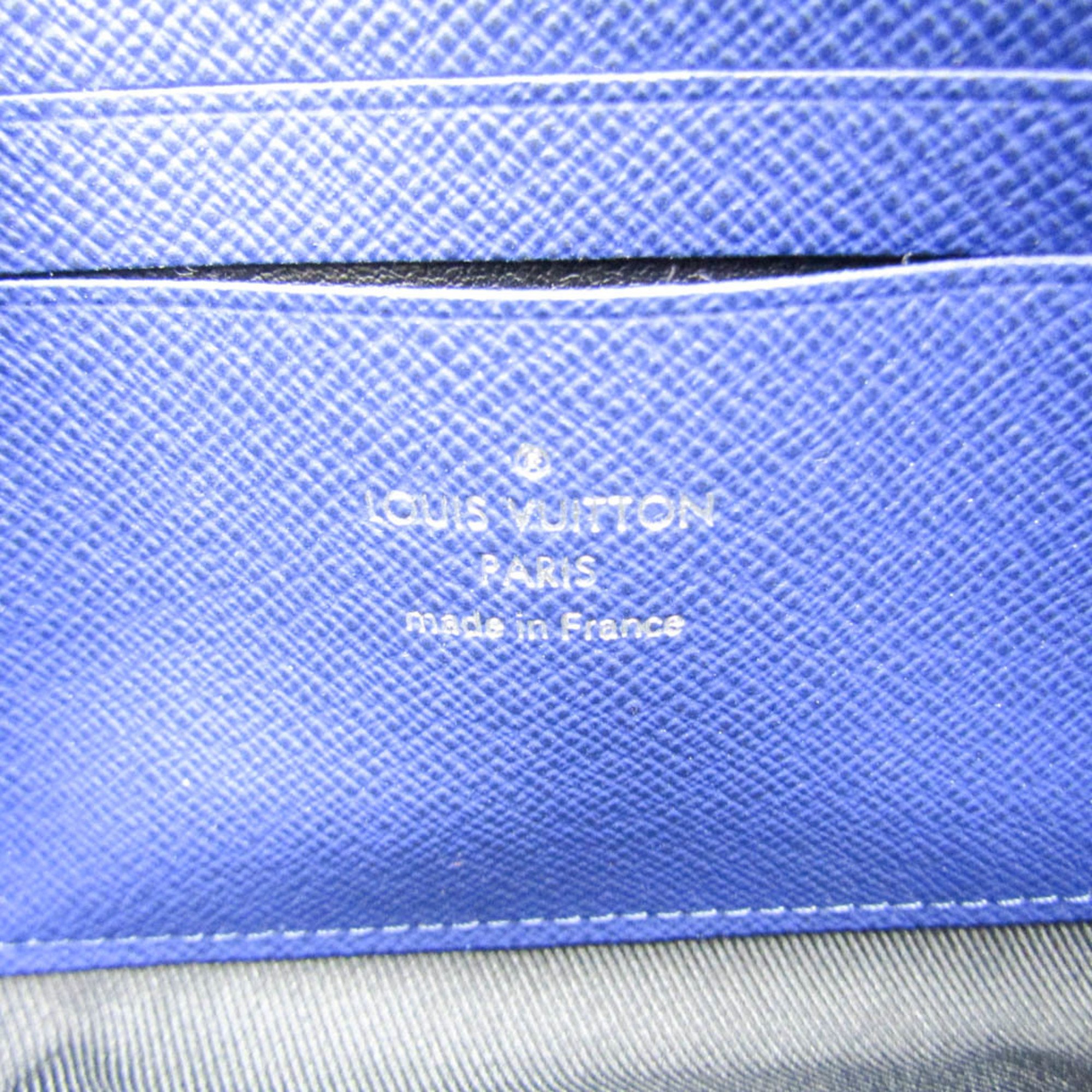 Louis Vuitton Taiga Pochette Discovery PM M30278 Men's Clutch Bag Cobalt