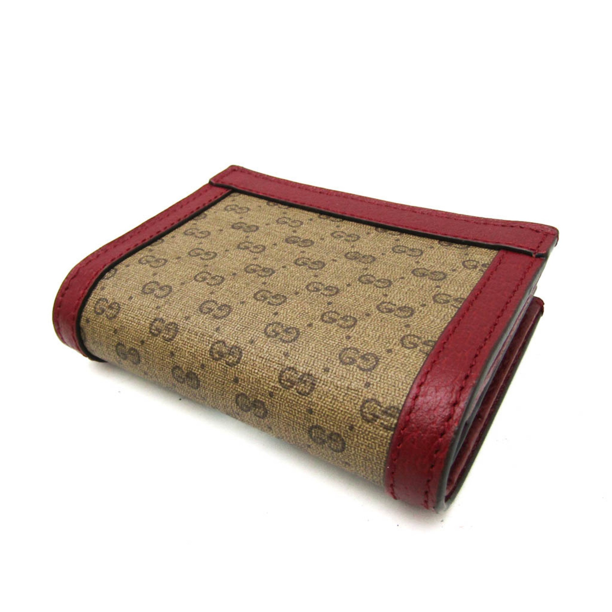 Gucci GG Supreme Doraemon X GUCCI 647788 Men,Women GG Supreme,Leather Wallet (bi-fold) Brown,Wine