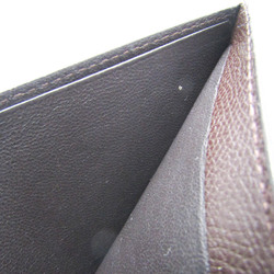 Valextra Men,Women Leather Bill Wallet (bi-fold) Dark Brown