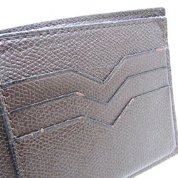 Valextra Men,Women Leather Bill Wallet (bi-fold) Dark Brown