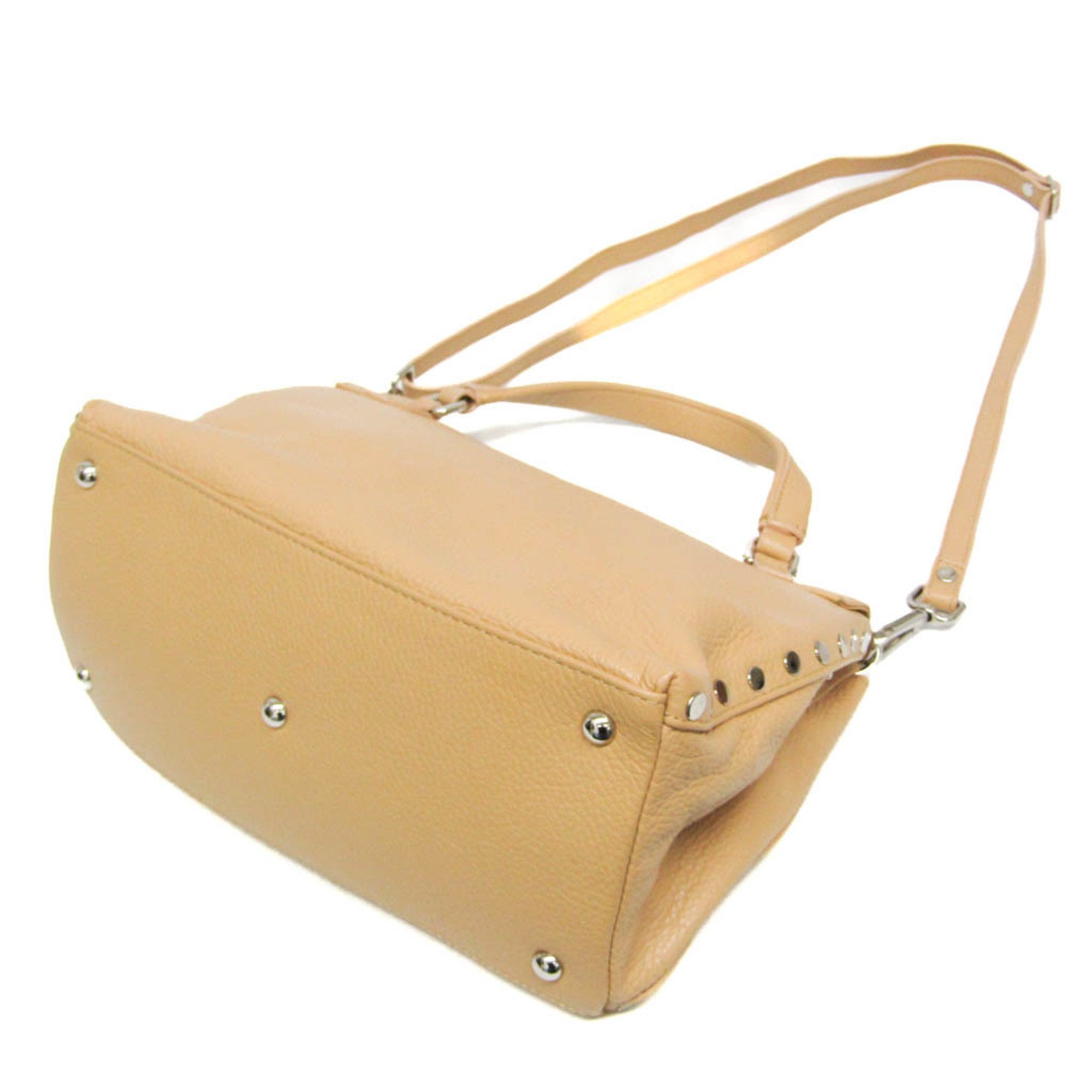 Zanellato POSTINA S Women's Leather Handbag,Shoulder Bag Beige