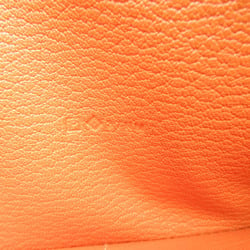 Hermes Azap Classic 044090CK Men,Women Chevre Leather Long Wallet (bi-fold) Orange