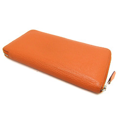 Hermes Azap Classic 044090CK Men,Women Chevre Leather Long Wallet (bi-fold) Orange