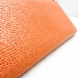 Hermes Azap Classic 044090CK Men,Women Chevre Leather Long Wallet (bi-fold) Orange