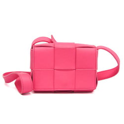 Bottega Veneta CANDY CASSETTE 710139 Women's Leather Shoulder Bag Pink