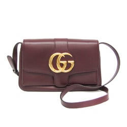 Gucci GG Marmont Ally 550129 Women's Leather Shoulder Bag Bordeaux