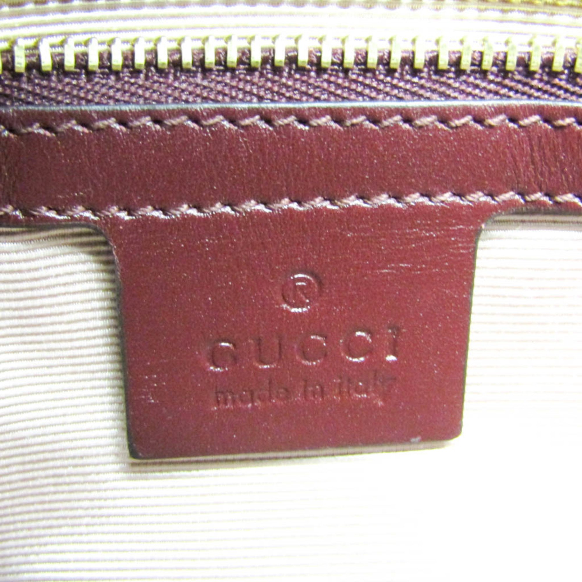 Gucci GG Marmont Ally 550129 Women's Leather Shoulder Bag Bordeaux