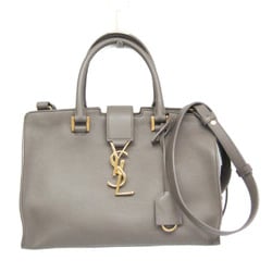 Saint Laurent Baby Cabas 400914 Women's Leather Handbag,Shoulder Bag Grayish