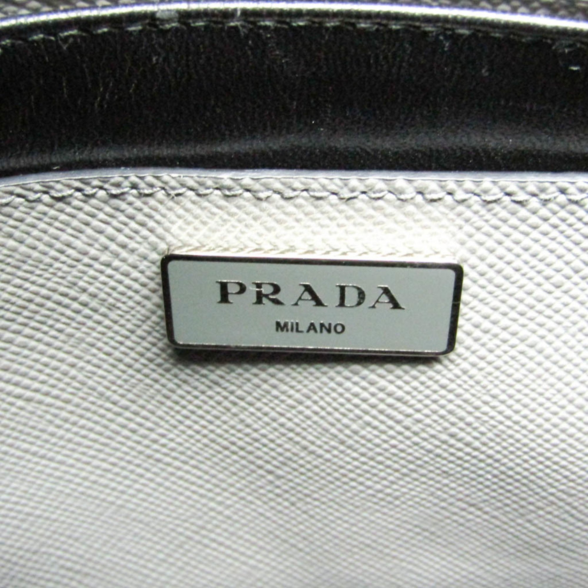 Prada BN2823 Women's Saffiano Cuir Handbag,Shoulder Bag Gray