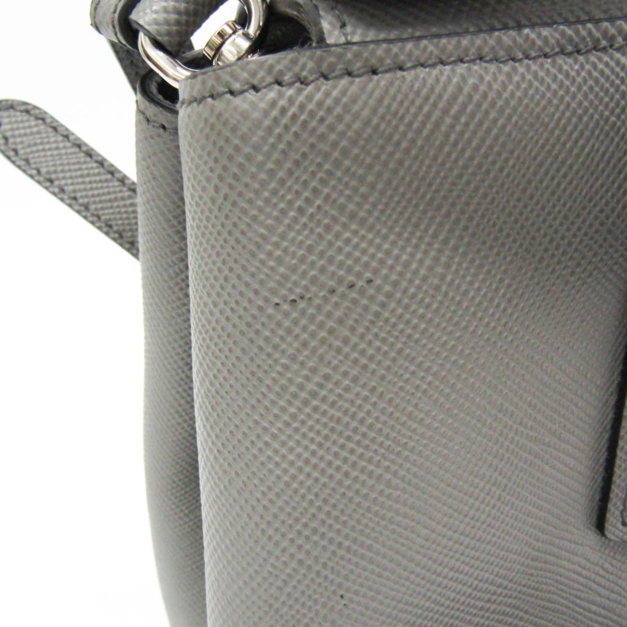 Prada BN2823 Women's Saffiano Cuir Handbag,Shoulder Bag Gray