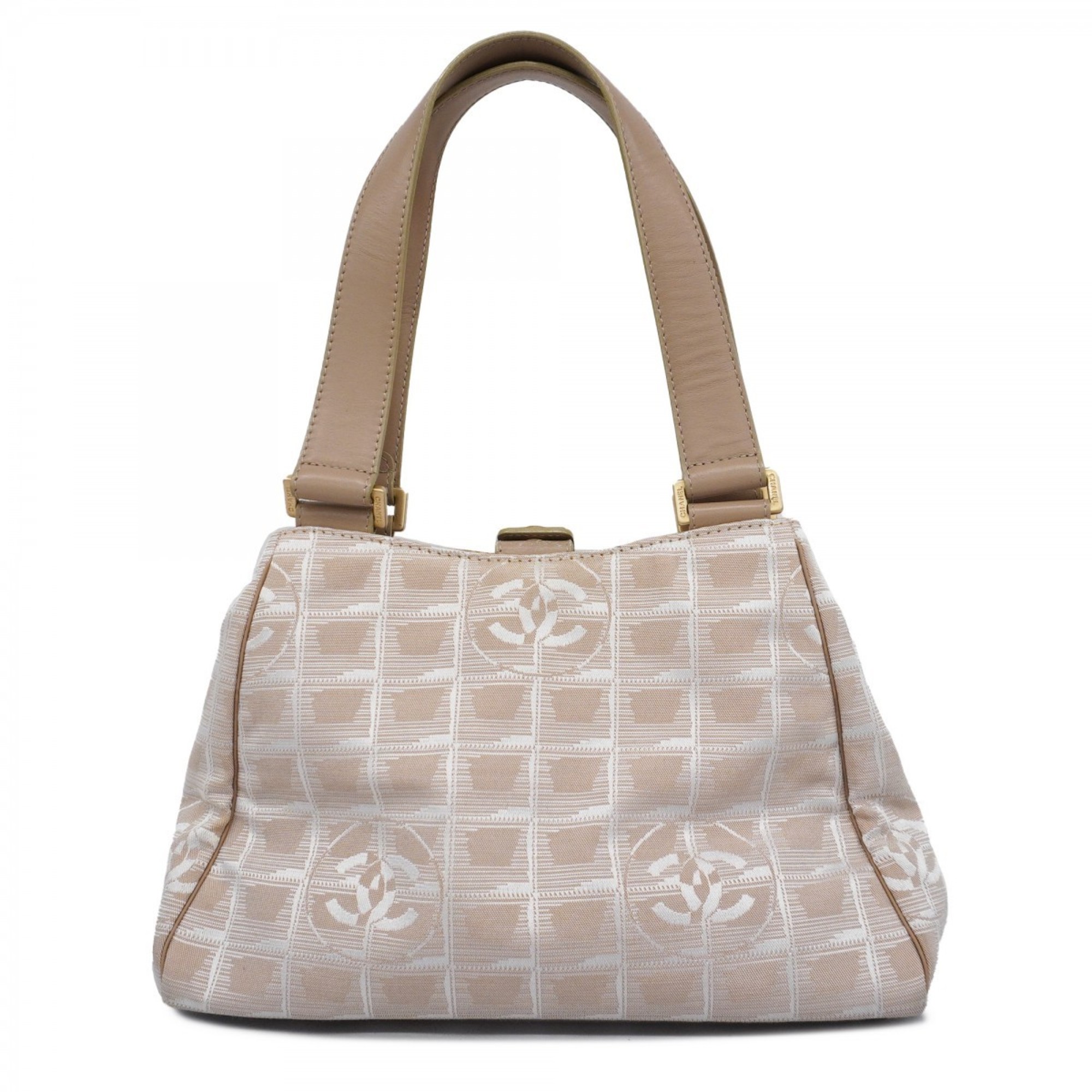 Chanel Tote Bag New Travel Nylon Beige Champagne Ladies