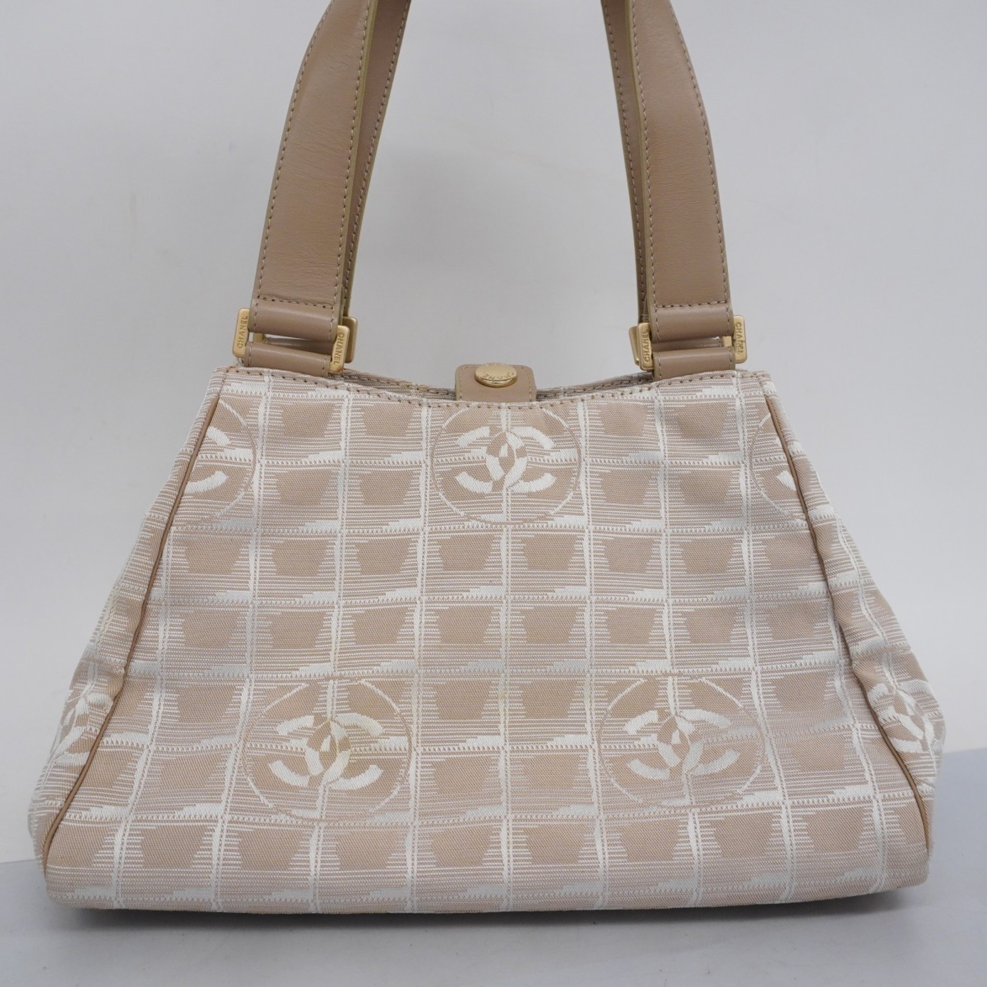 Chanel Tote Bag New Travel Nylon Beige Champagne Ladies