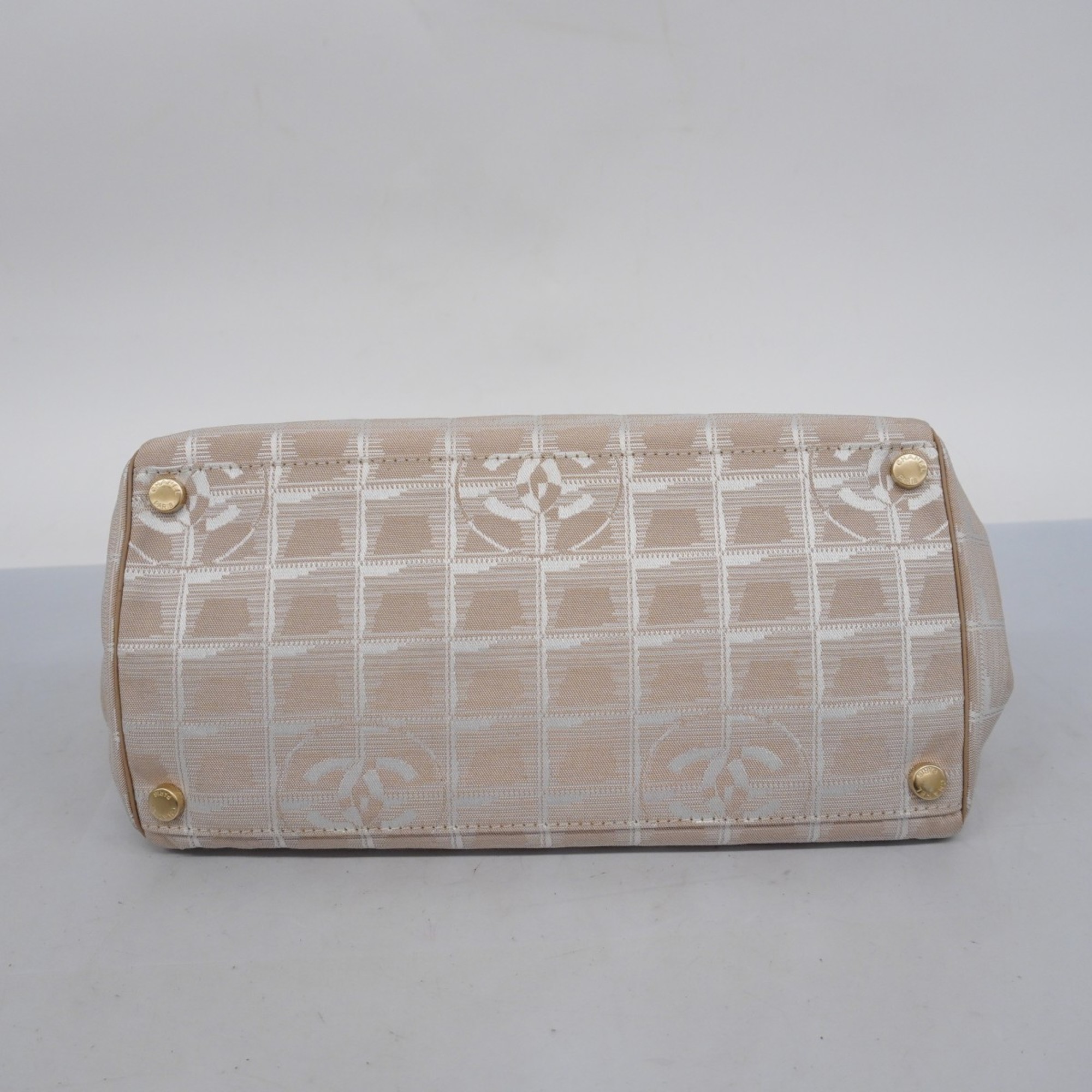 Chanel Tote Bag New Travel Nylon Beige Champagne Ladies