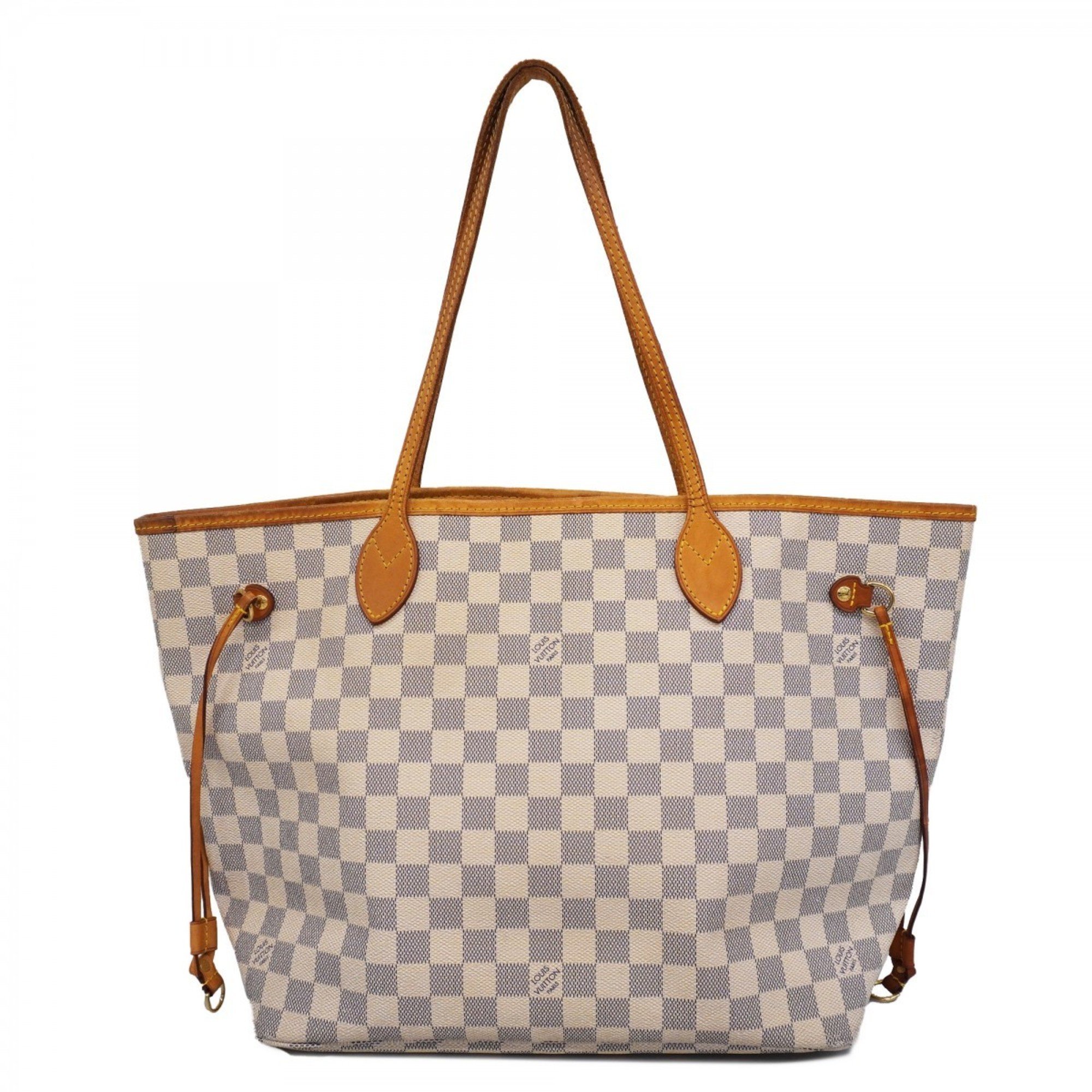 Louis Vuitton Tote Bag Damier Azur Neverfull MM N51107 White Women's