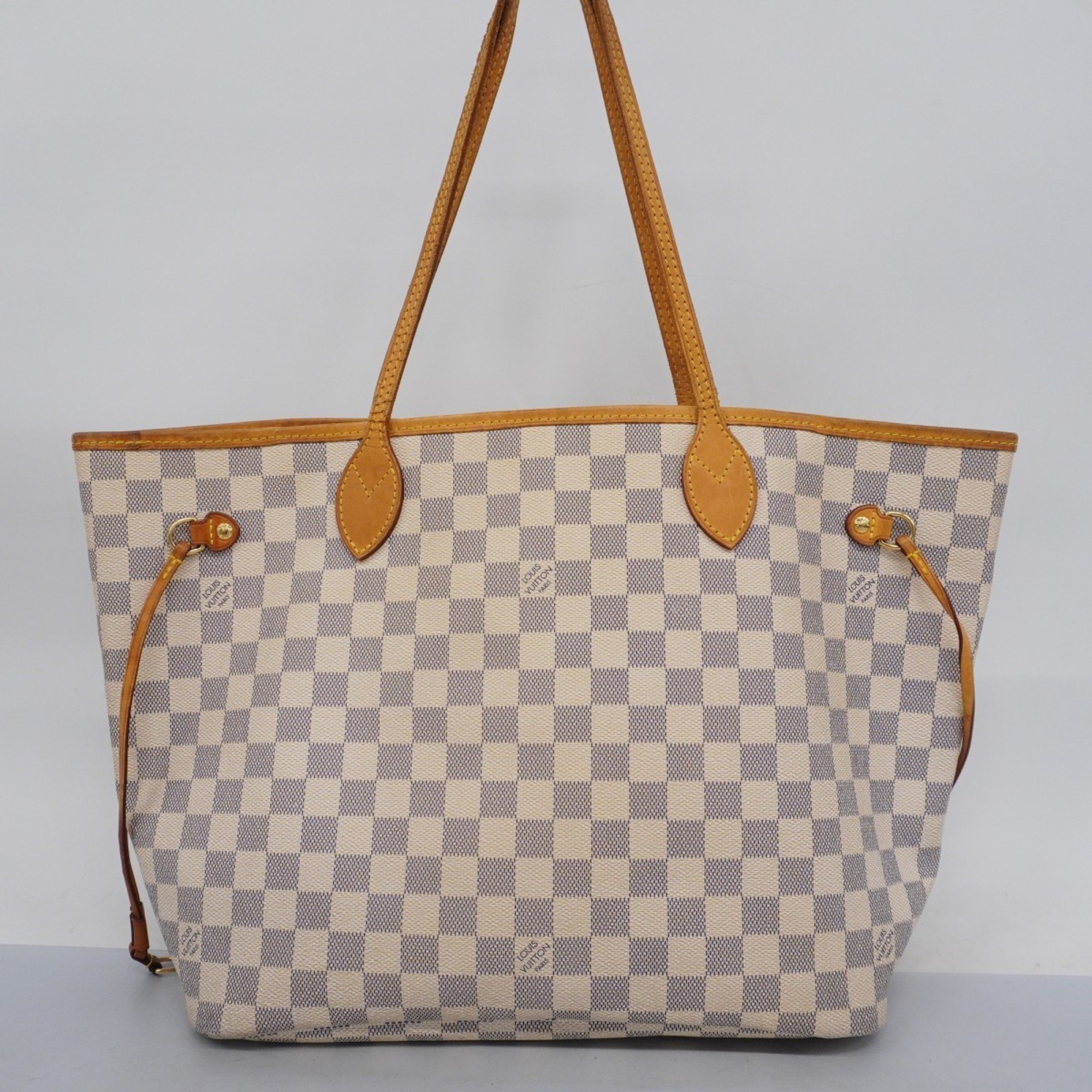 Louis Vuitton Tote Bag Damier Azur Neverfull MM N51107 White Women's