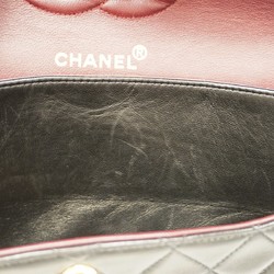 Chanel Shoulder Bag Matelasse Lambskin Black Women's