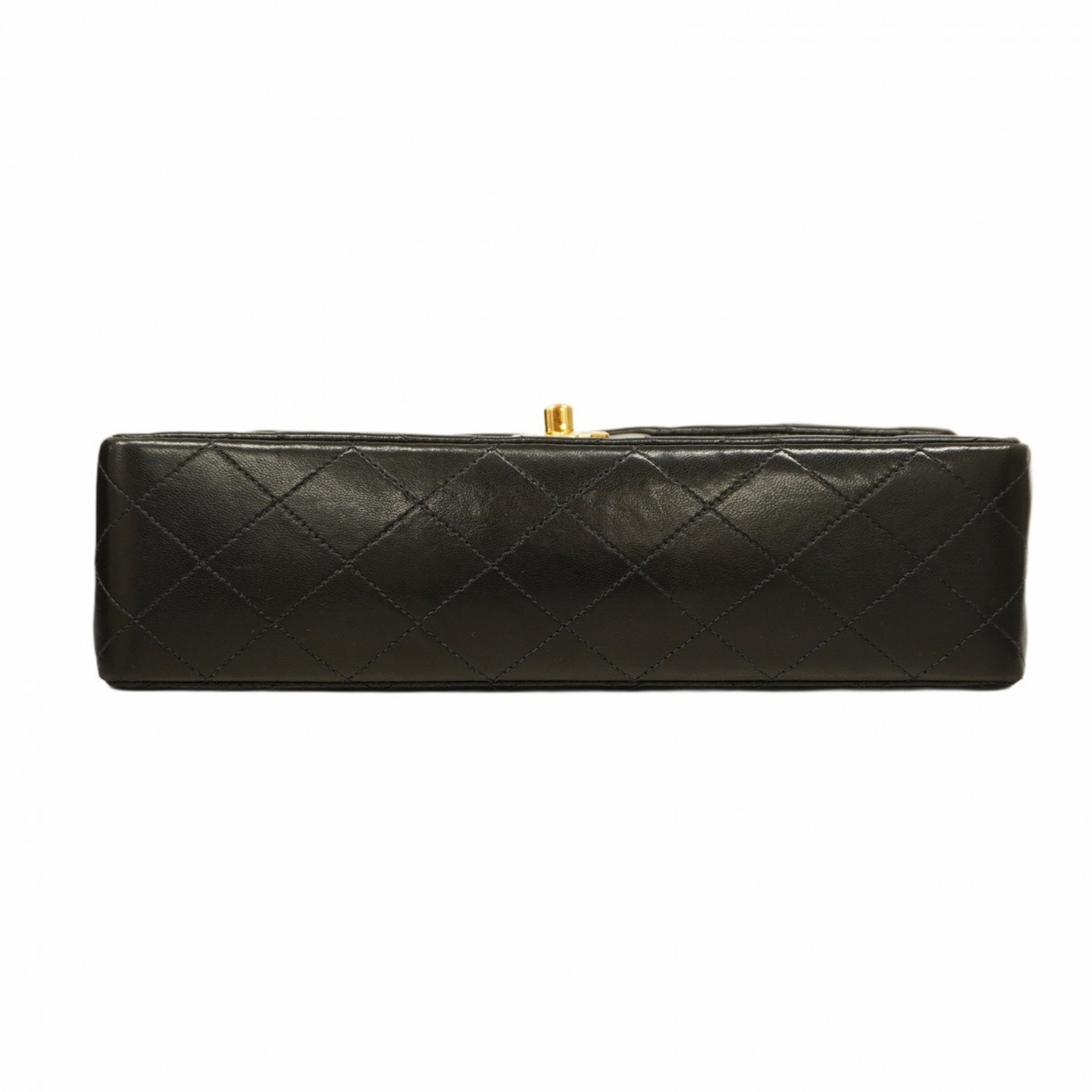 Chanel Shoulder Bag Matelasse Lambskin Black Women's