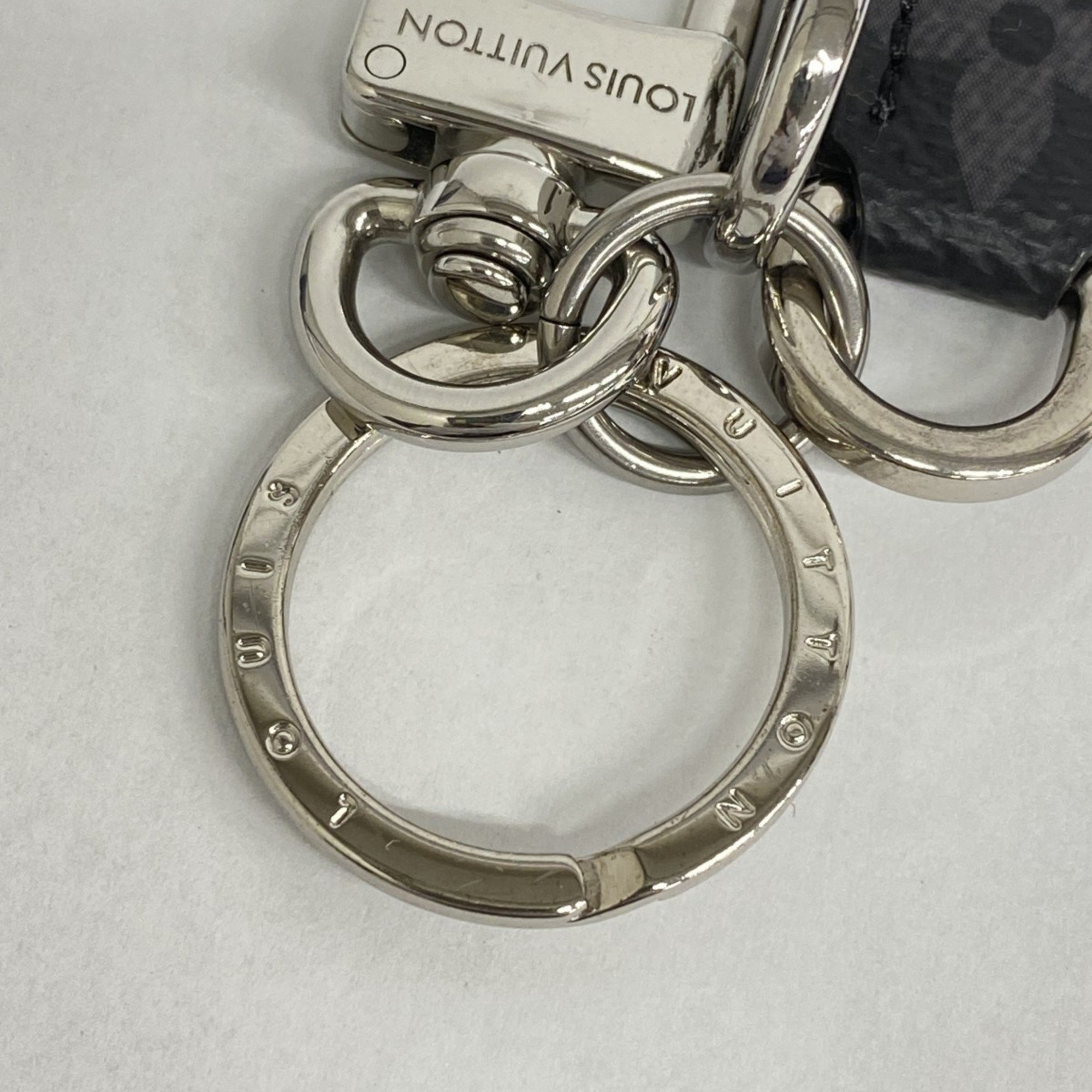 Louis Vuitton Keychain Monogram Eclipse Dragonne M82379 White Ladies