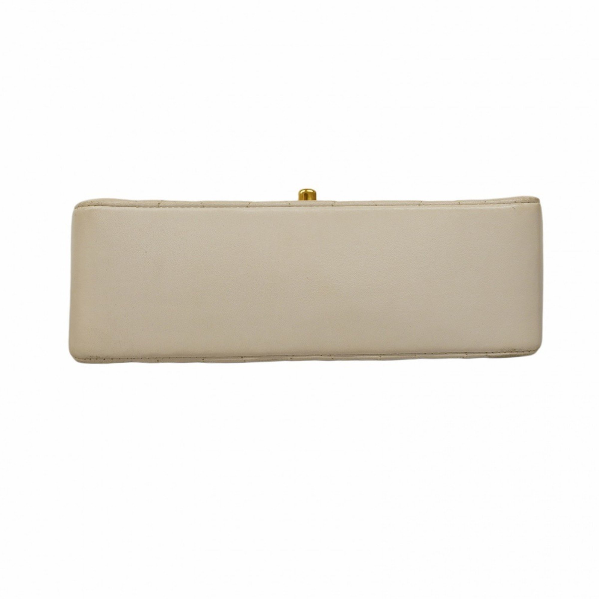 Chanel Shoulder Bag Matelasse Diana Lambskin White Women's