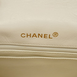 Chanel Shoulder Bag Matelasse Diana Lambskin White Women's