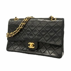 Chanel Shoulder Bag Matelasse Lambskin Black Women's