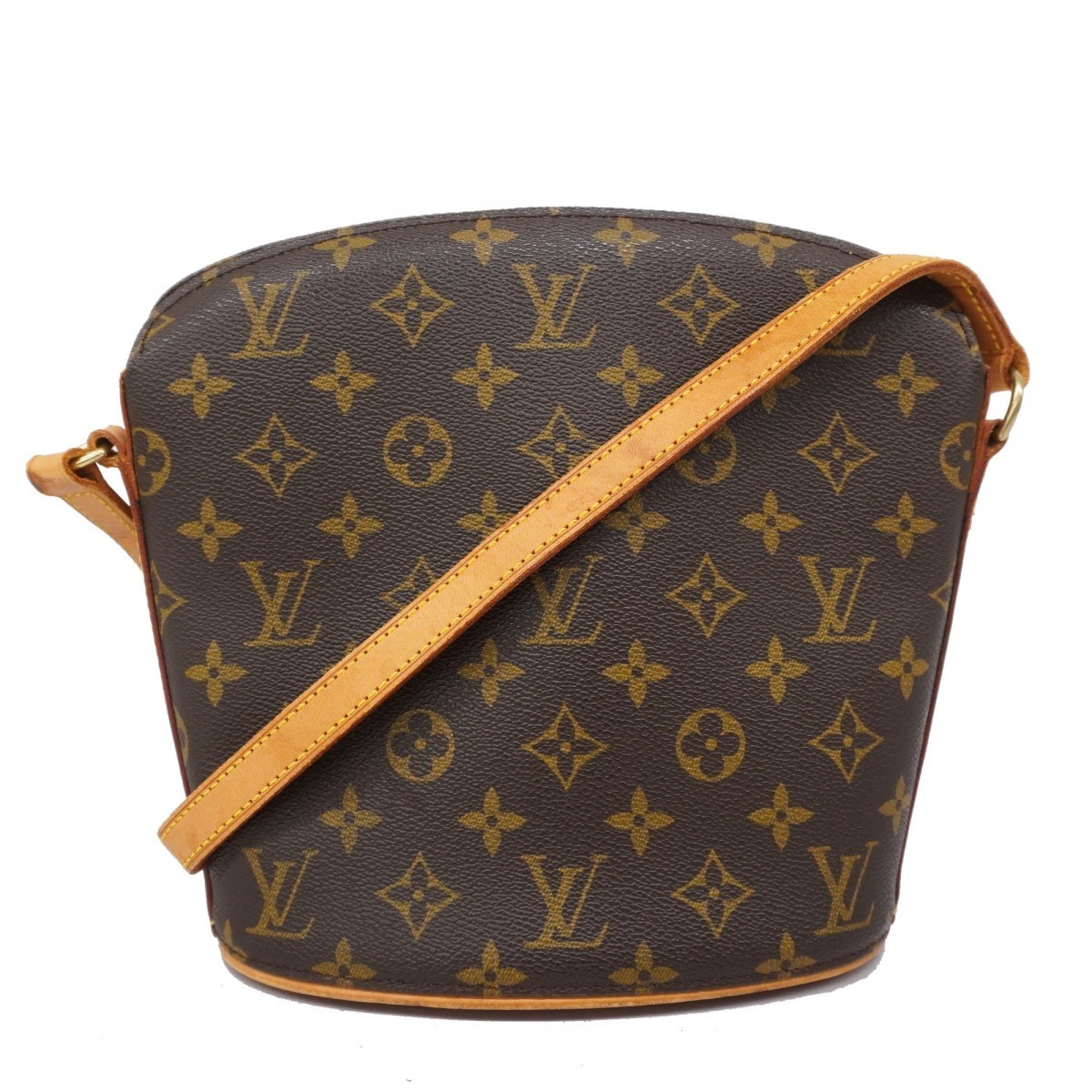 Louis Vuitton Shoulder Bag Monogram Drouot M51290 Brown Ladies