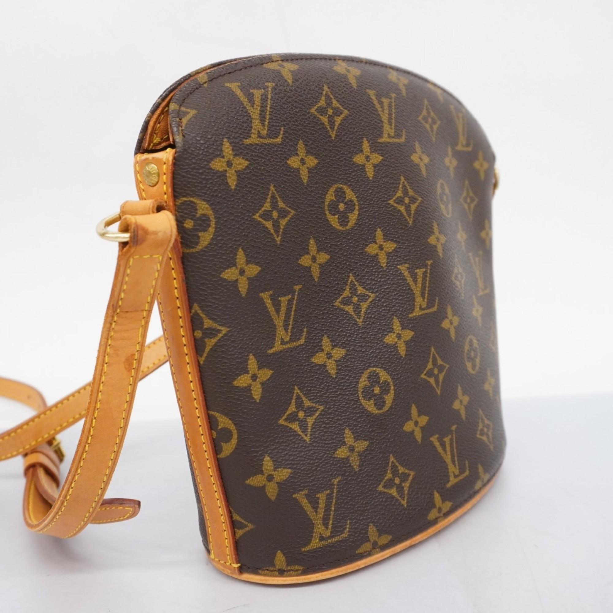 Louis Vuitton Shoulder Bag Monogram Drouot M51290 Brown Ladies