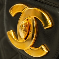 Chanel Shoulder Bag Deca Matelasse Lambskin Black Women's