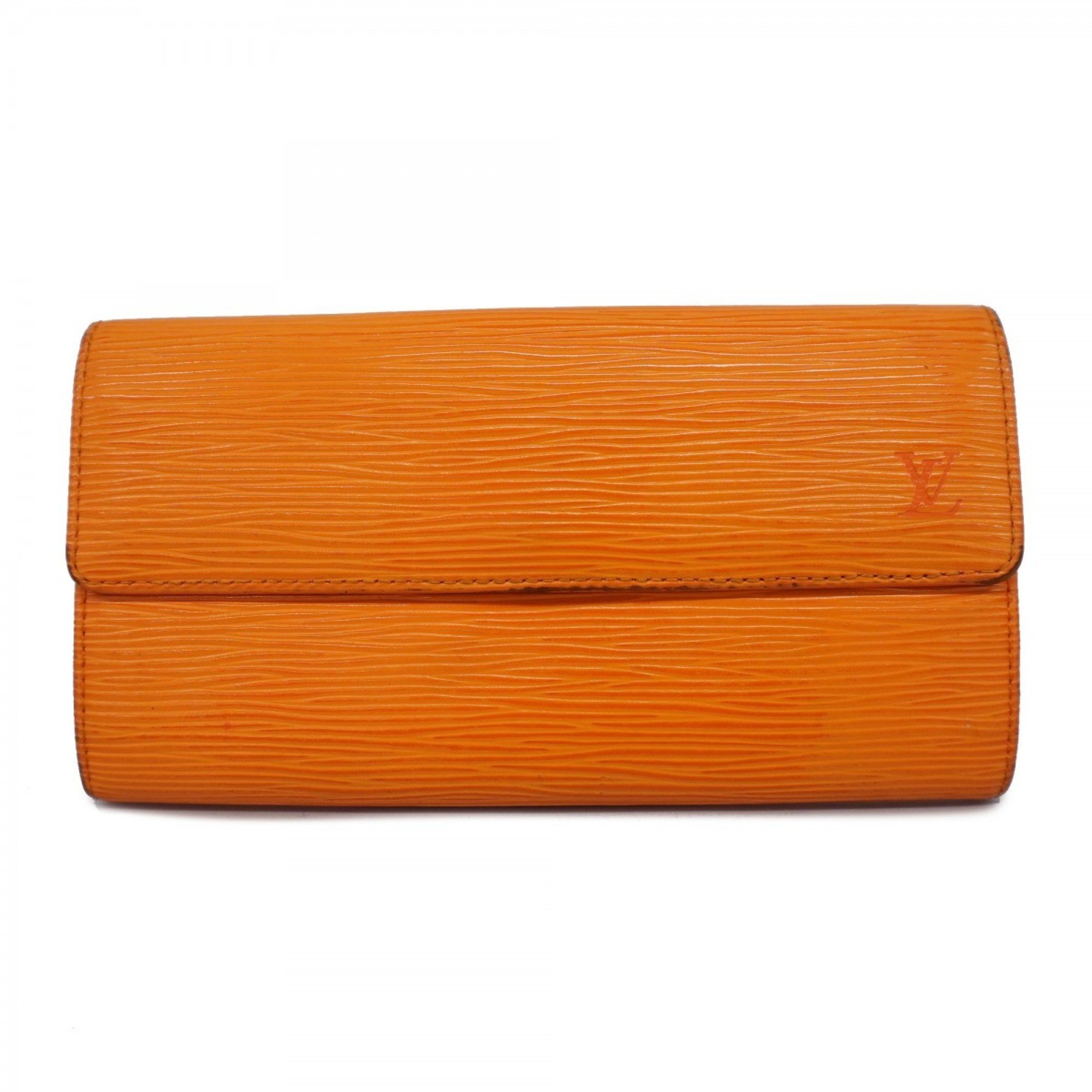 Louis Vuitton Long Wallet Epi Pochette Porto Monnaie Credit M6359H Mandarin Ladies