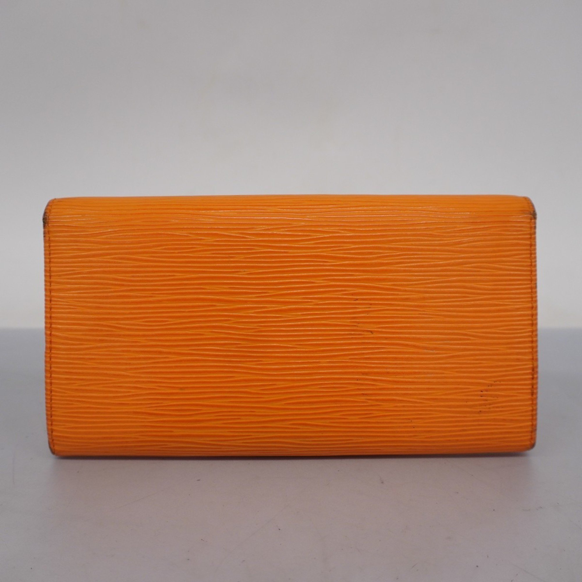 Louis Vuitton Long Wallet Epi Pochette Porto Monnaie Credit M6359H Mandarin Ladies