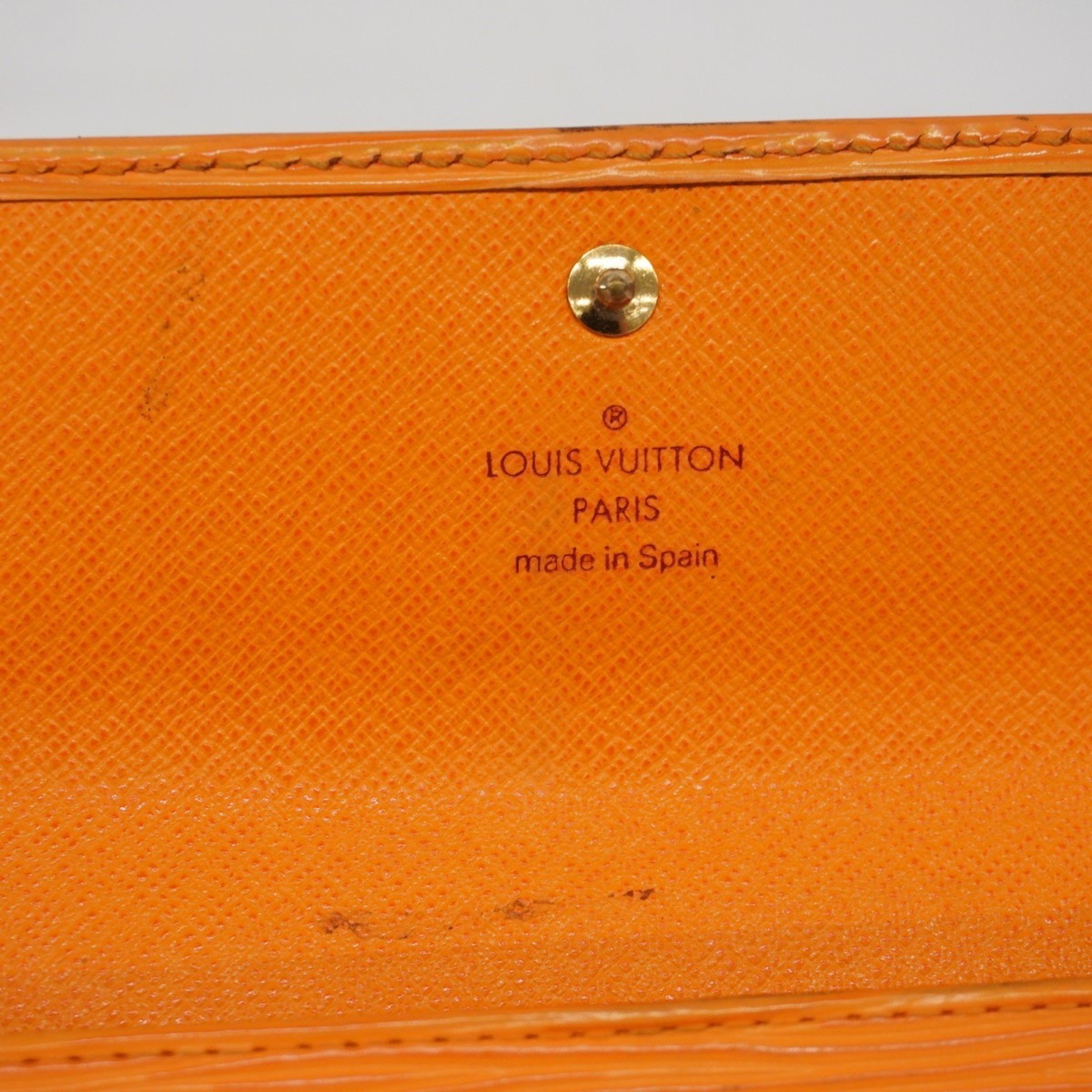 Louis Vuitton Long Wallet Epi Pochette Porto Monnaie Credit M6359H Mandarin Ladies