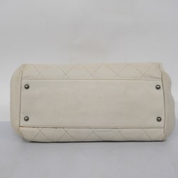 CHANEL Handbag Wild Stitch Caviar Skin White Women's