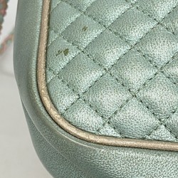 Gucci shoulder bag laminate 541061 leather quilted pink green ladies