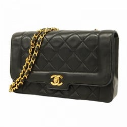 Chanel Shoulder Bag Matelasse Lambskin Black Women's