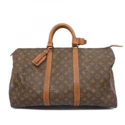 Louis Vuitton Boston Bag Monogram Keepall 50 M41426 Brown Men's Women's