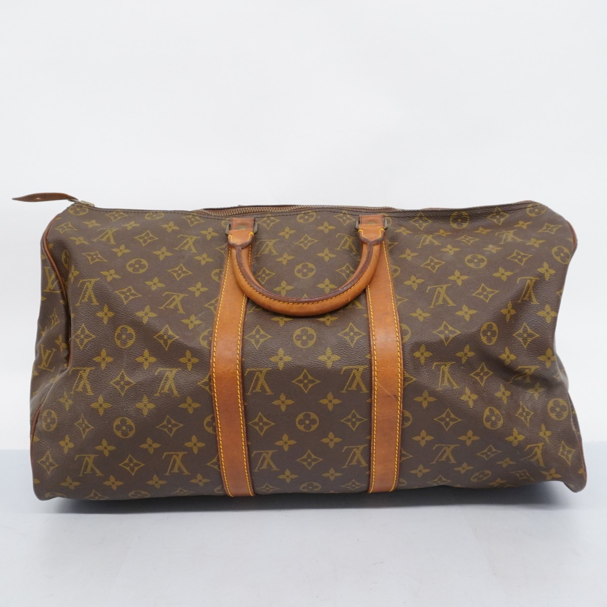 Louis Vuitton Boston Bag Monogram Keepall 50 M41426 Brown Men's Women's